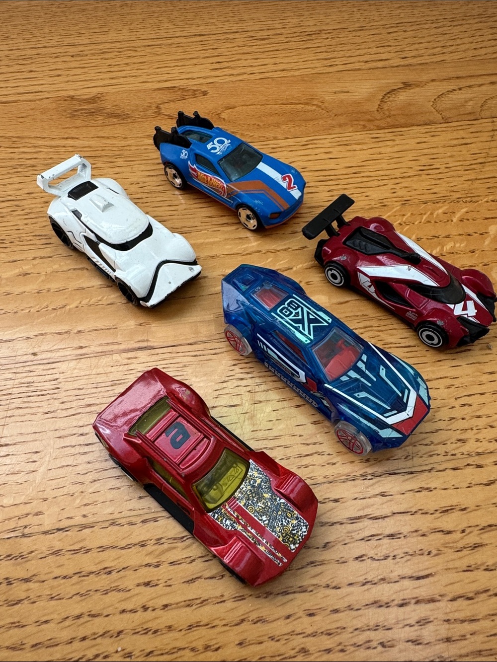 Assorted Kids Toy Race Cars - Blue, Red, White, Maroon